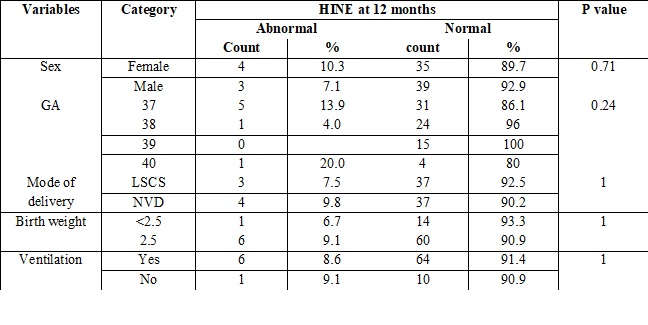 Neuro-Developmental follow up of high-risk newborns using hammersmith-dubowitz method