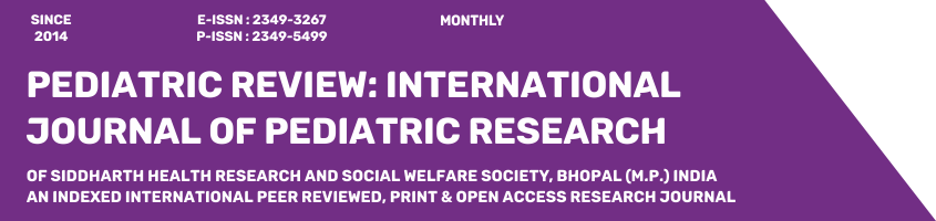  Pediatric Review: International Journal of Pediatric Research